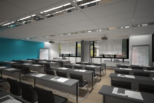 modern training seminar room